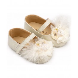  Babywalker Παπούτσι Βαπτιστικό Αγκαλιάς MI1663 Εκρού